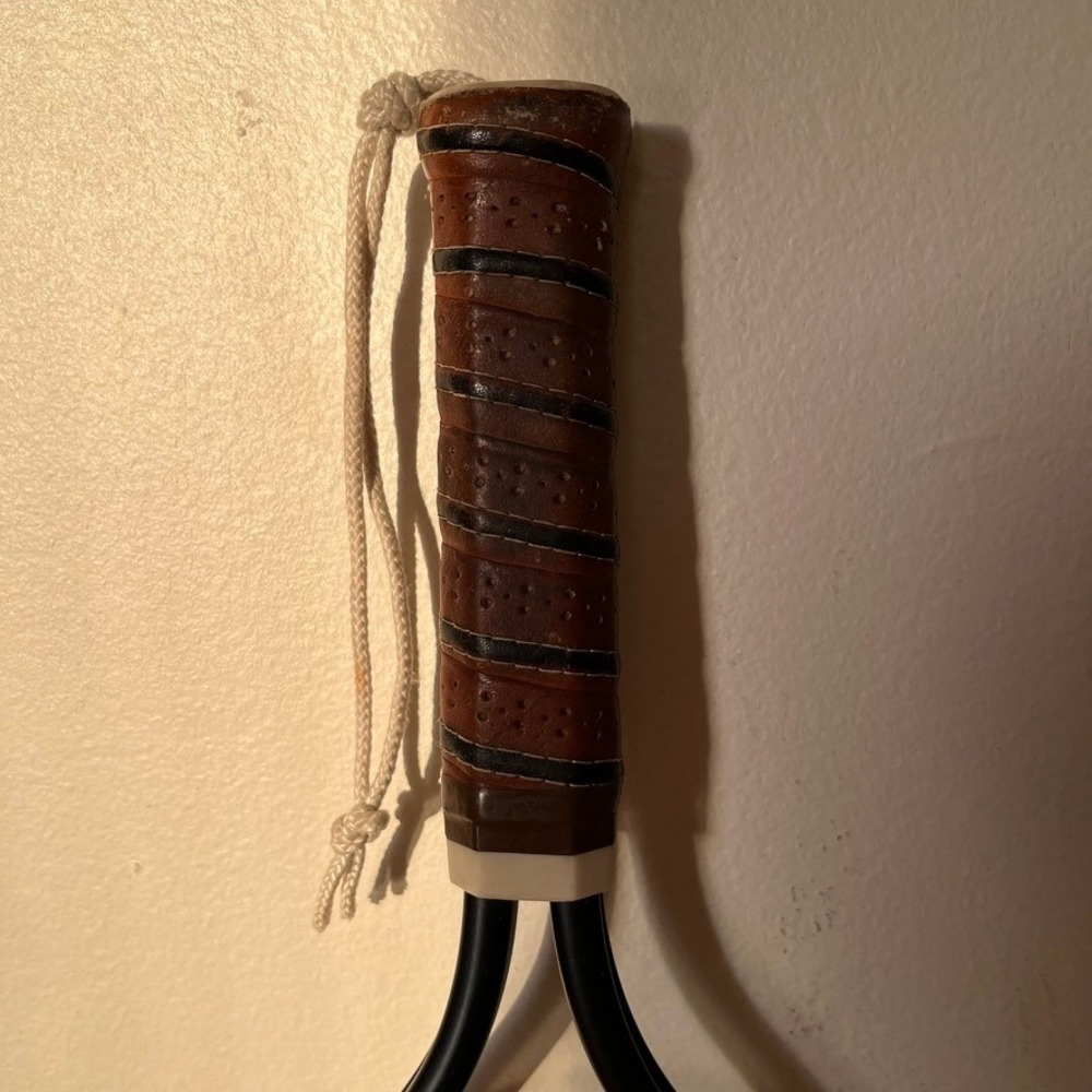 Vintage Wilson RX-7 Tennis Racquet with Original Made in USA Head Cover Black - Picture 6 of 9